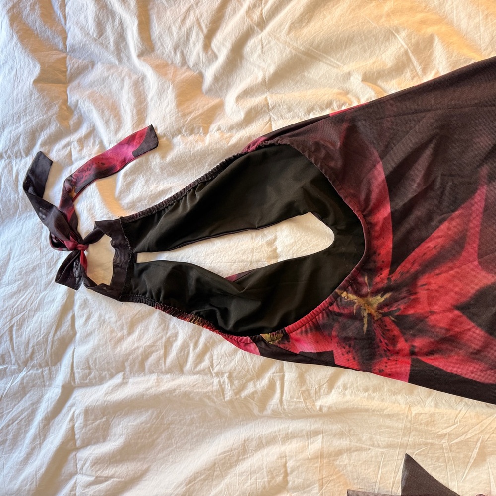 Murci Tigerlily Asymmetrical Cutout Mini Dress | Black & Pink | NWT | Size 6 - Picture 5 of 6